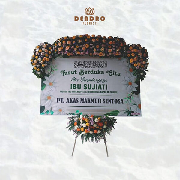 Bunga Papan Duka Ukuran 2.25m x 1.5m