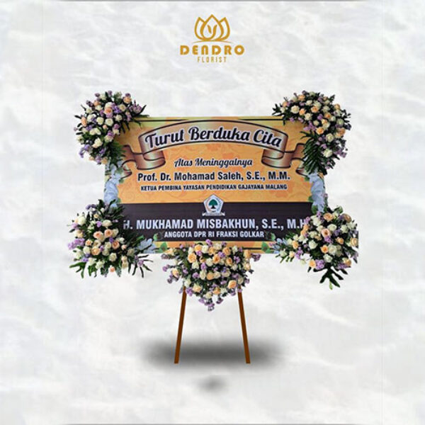 Bunga Papan Duka Ukuran 2.25m x 1.5m