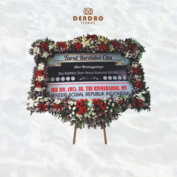 Bunga Papan Duka Ukuran 2.25m x 1.5m