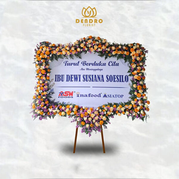 Bunga Papan Duka Ukuran 2.25m x 1.5m