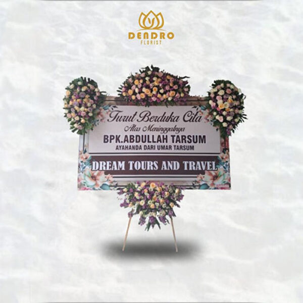 Bunga Papan Duka Ukuran 2.25m x 1.5m