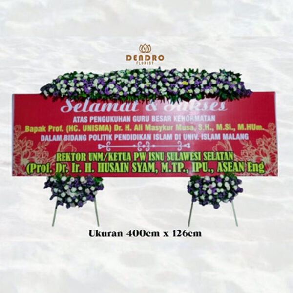 Bunga Papan Besar Ukuran 400cm x 126cm