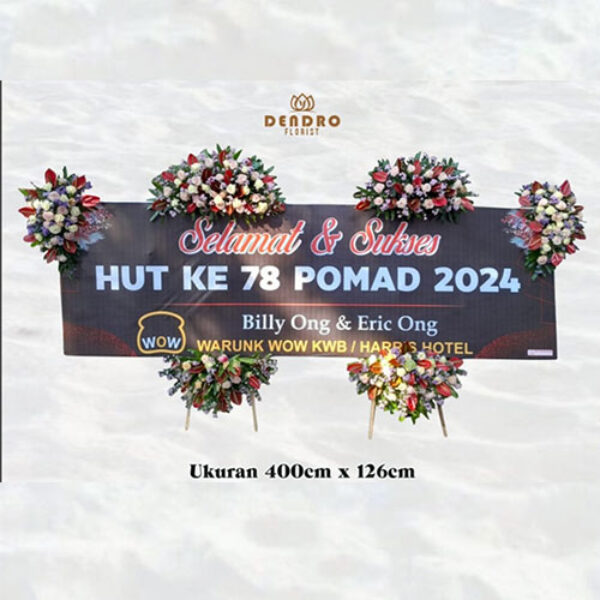 Bunga Papan Besar Ukuran 400cm x 126cm