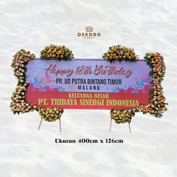 Bunga Papan Besar Ukuran 400cm x 126cm