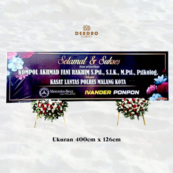 Bunga Papan Besar Ukuran 400cm x 126cm